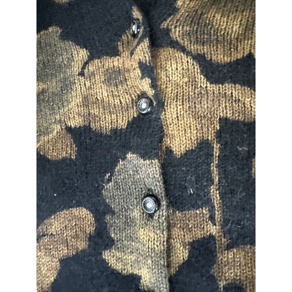 Vintage Camellia Boutique Angora Rabbit Hair Y2K Floral Cardigan Diamond Buttons - Picture 9 of 13